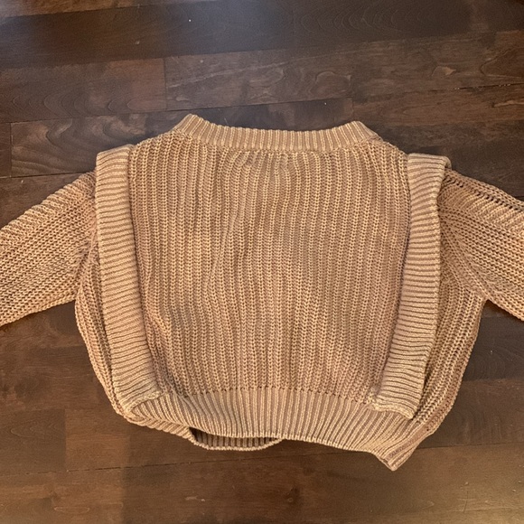 Brown cardigan with fabricated buttons - Picture 2 of 2